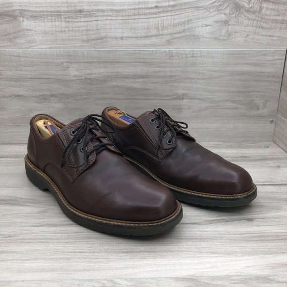 Ecco Shoes Mens 8 Brown Leather Derby Oxford Lace Up main image 7
